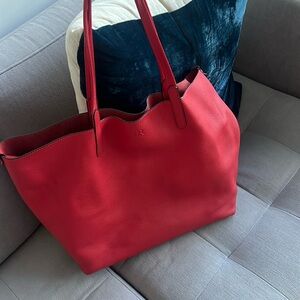 Brand : Banana Republic, leather exterior and suede interior tote bag